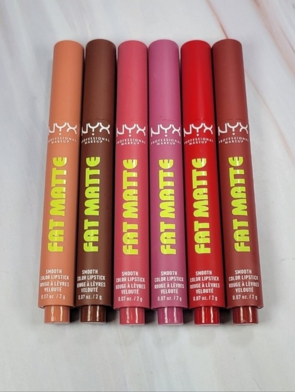 6 Piece NYX Fat Matte Lipstick Bundle NEW!